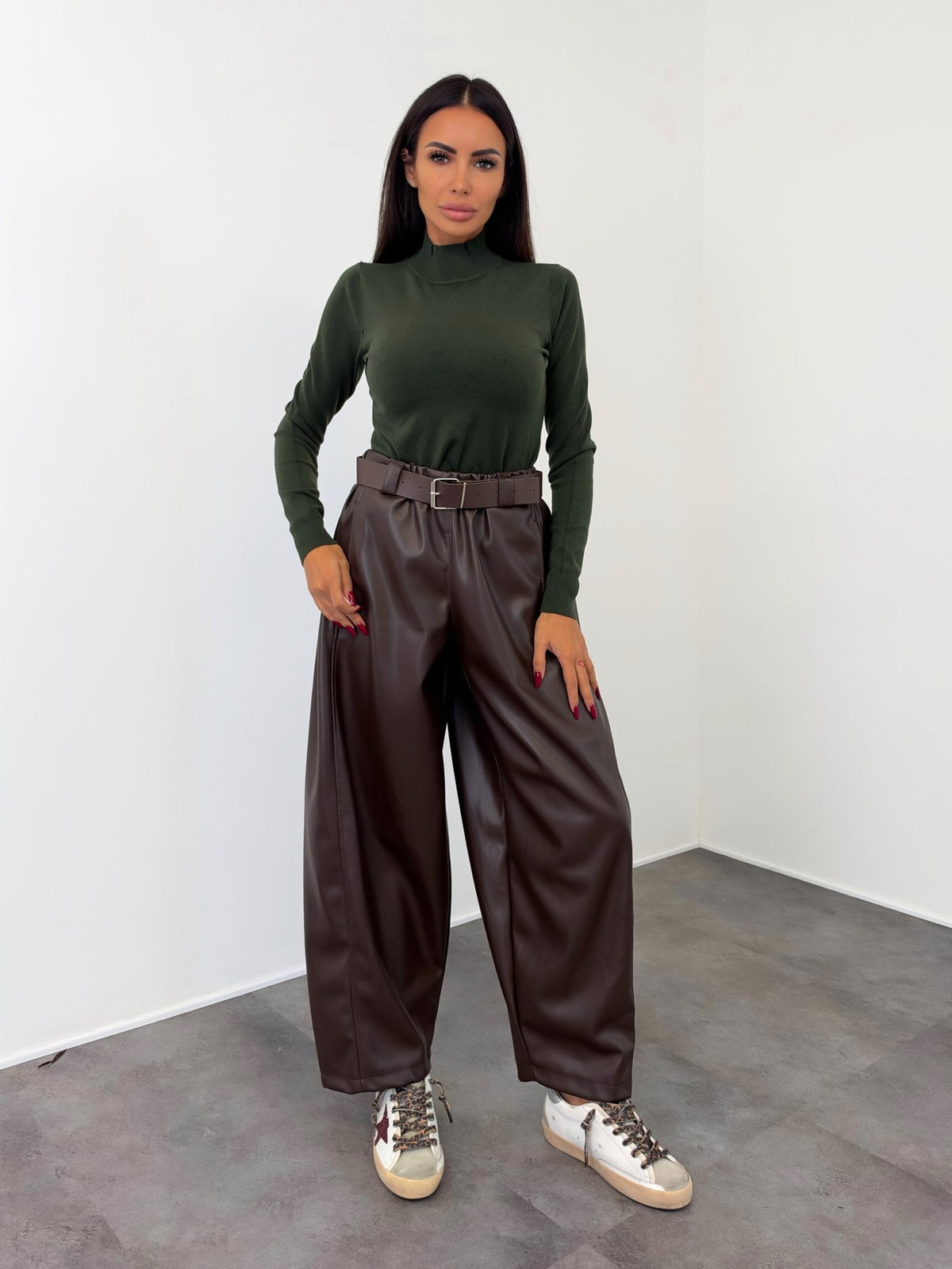 Dolcevita Collo Alto - Army Green - SAINTH