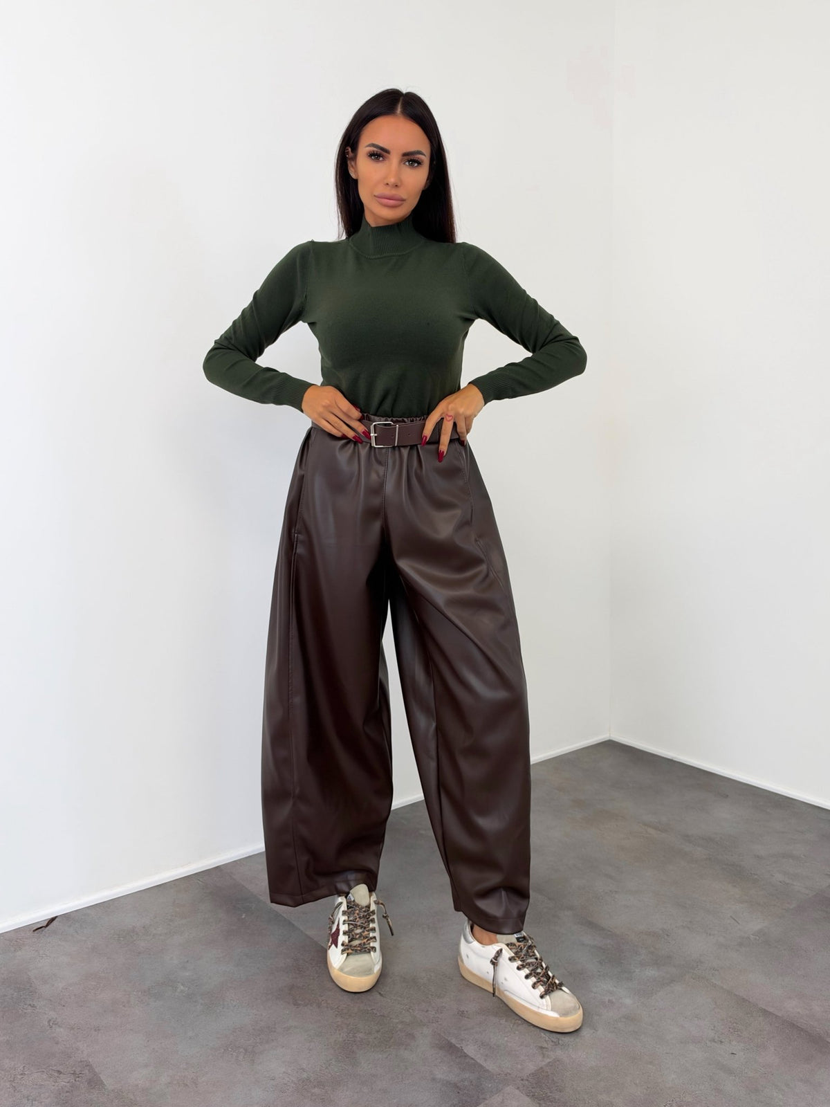 Dolcevita Collo Alto - Army Green - SAINTH