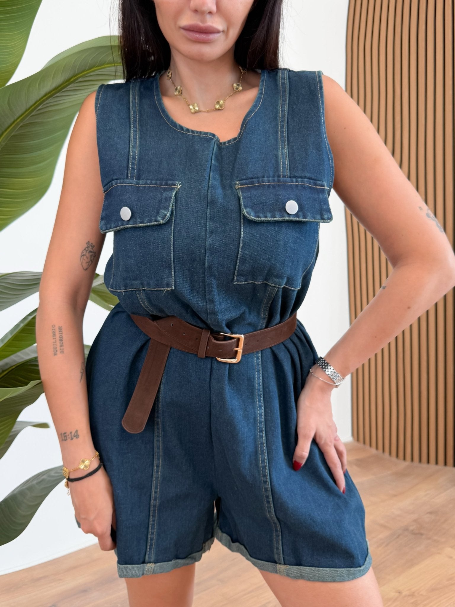 Tutina Utility - Denim Scuro - SAINTH