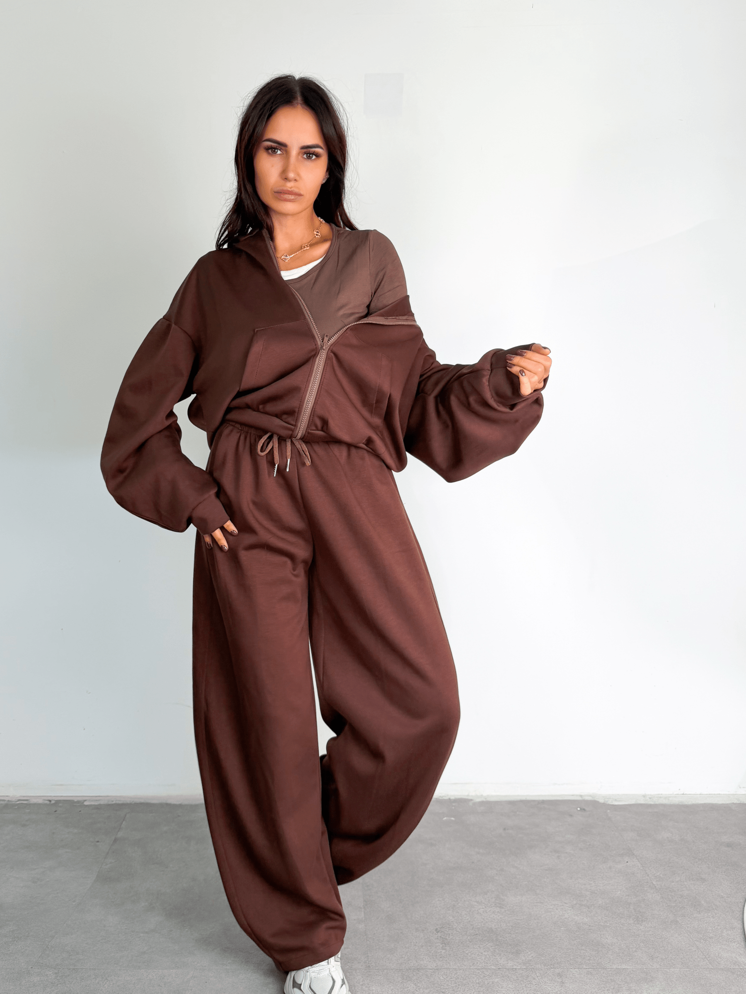 Felpa Wide Arm - Marrone - SAINTH