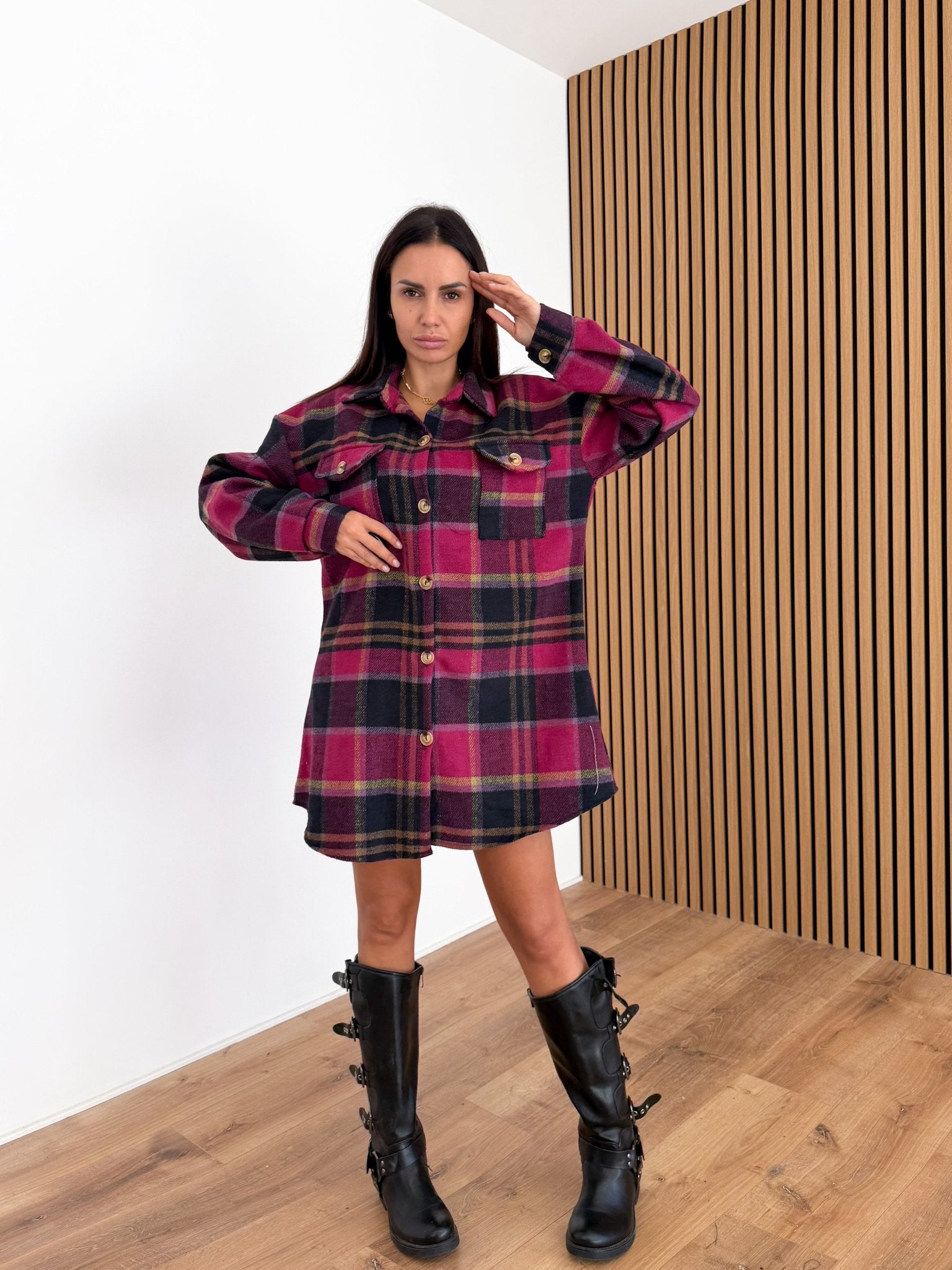 Maxi Camicia Long - Magenta - SAINTH