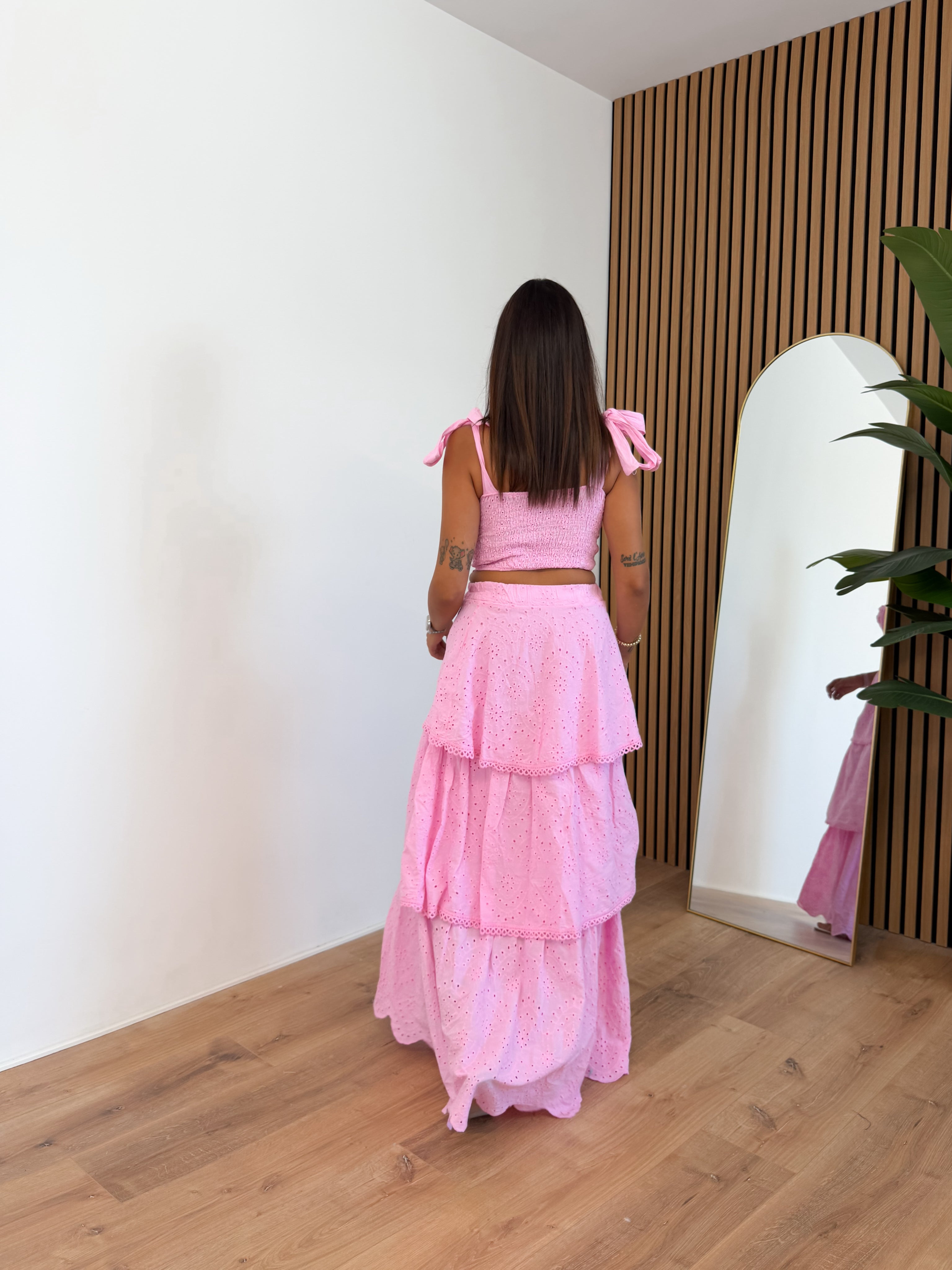 Coordinato Sangallo - Baby Pink