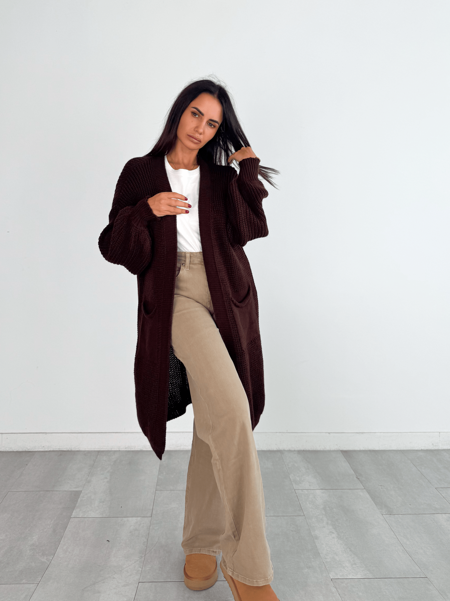 Cardigan Flamingo - Marrone - SAINTH