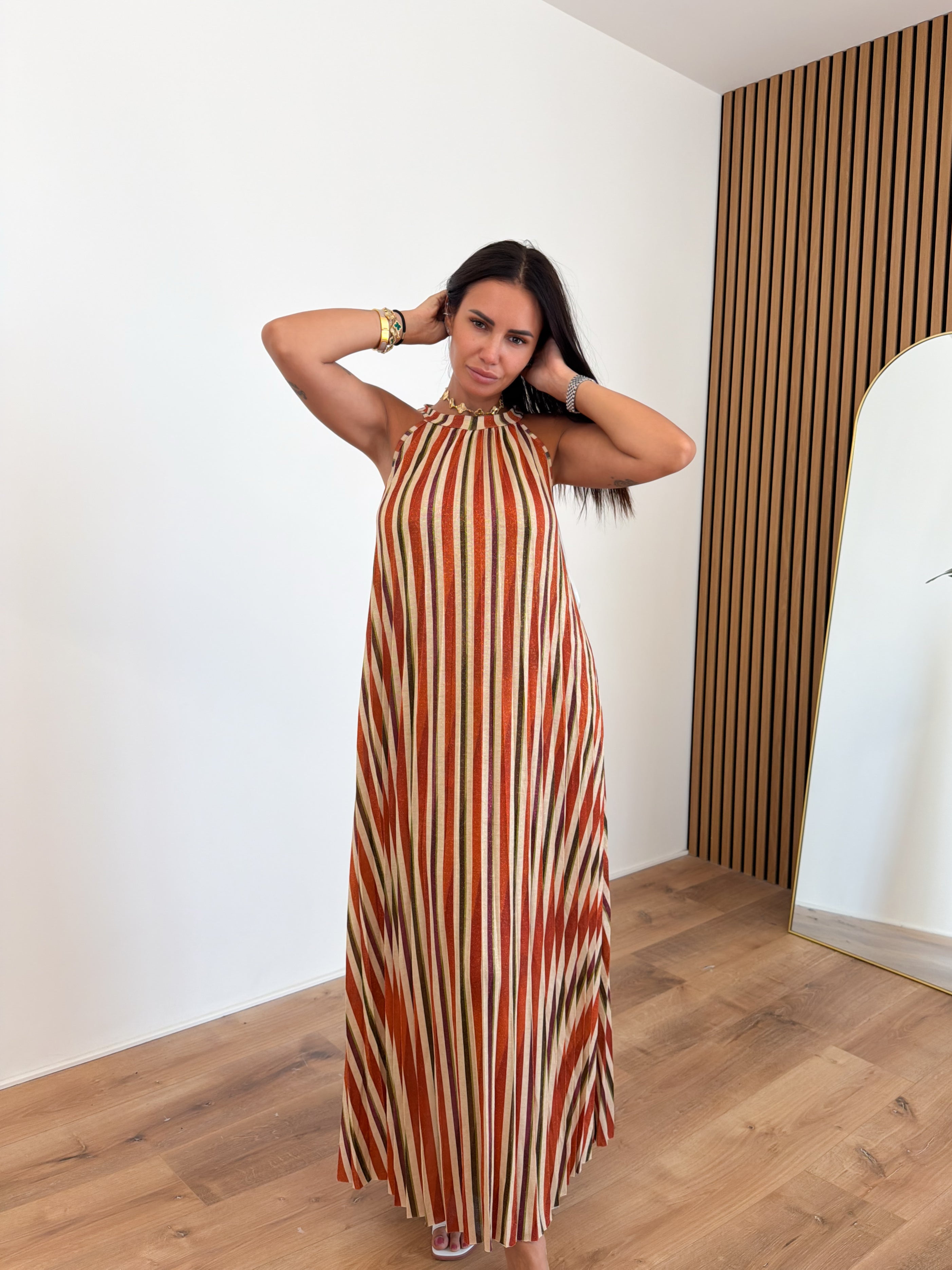 Abito Ventaglio - Rame Beige