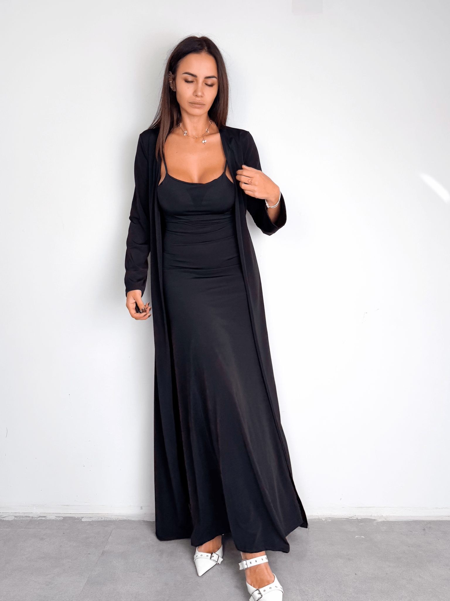 Set Abito + Cardigan - Nero - SAINTH