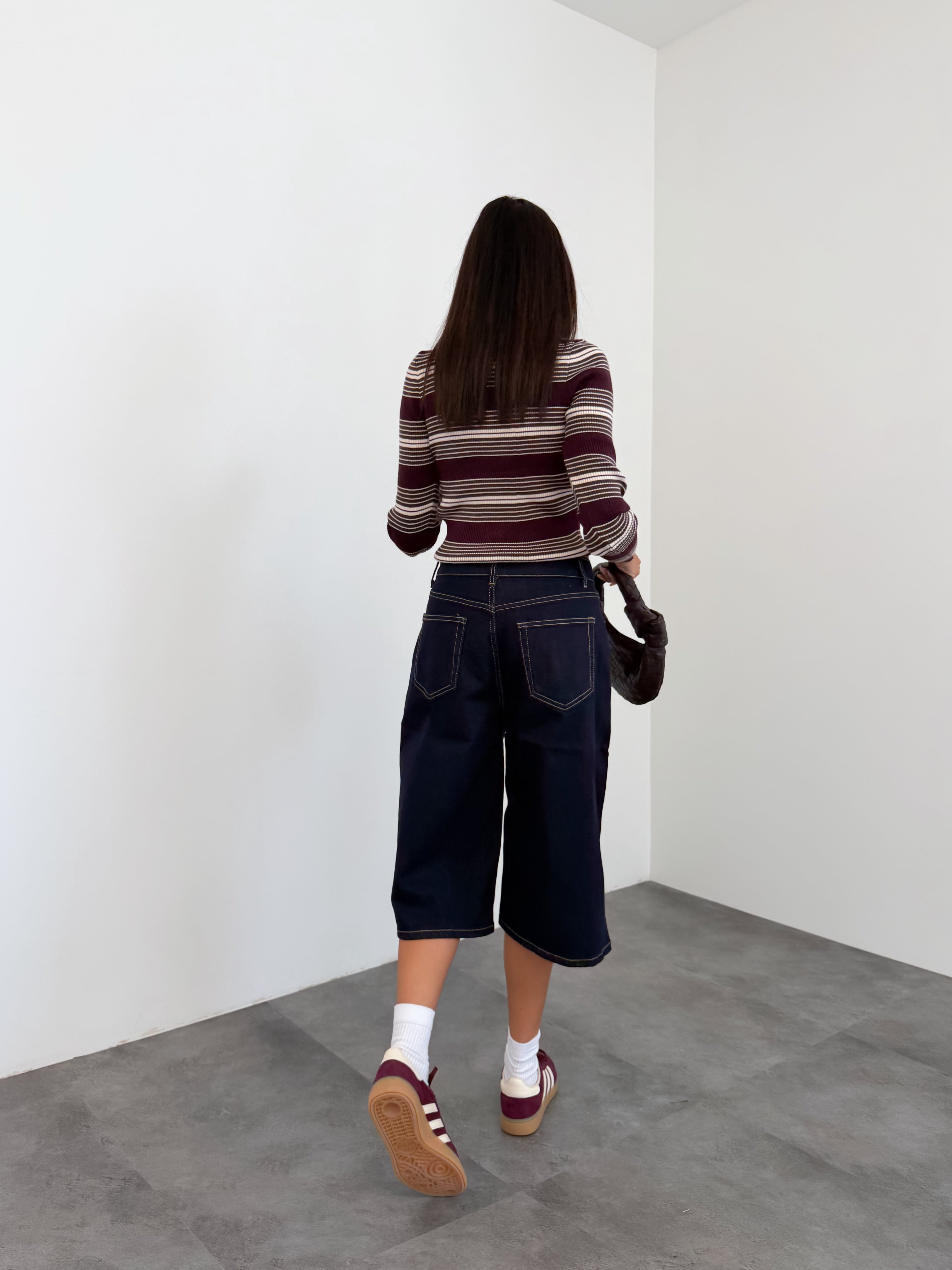 Pull Multirighe - Bordeaux
