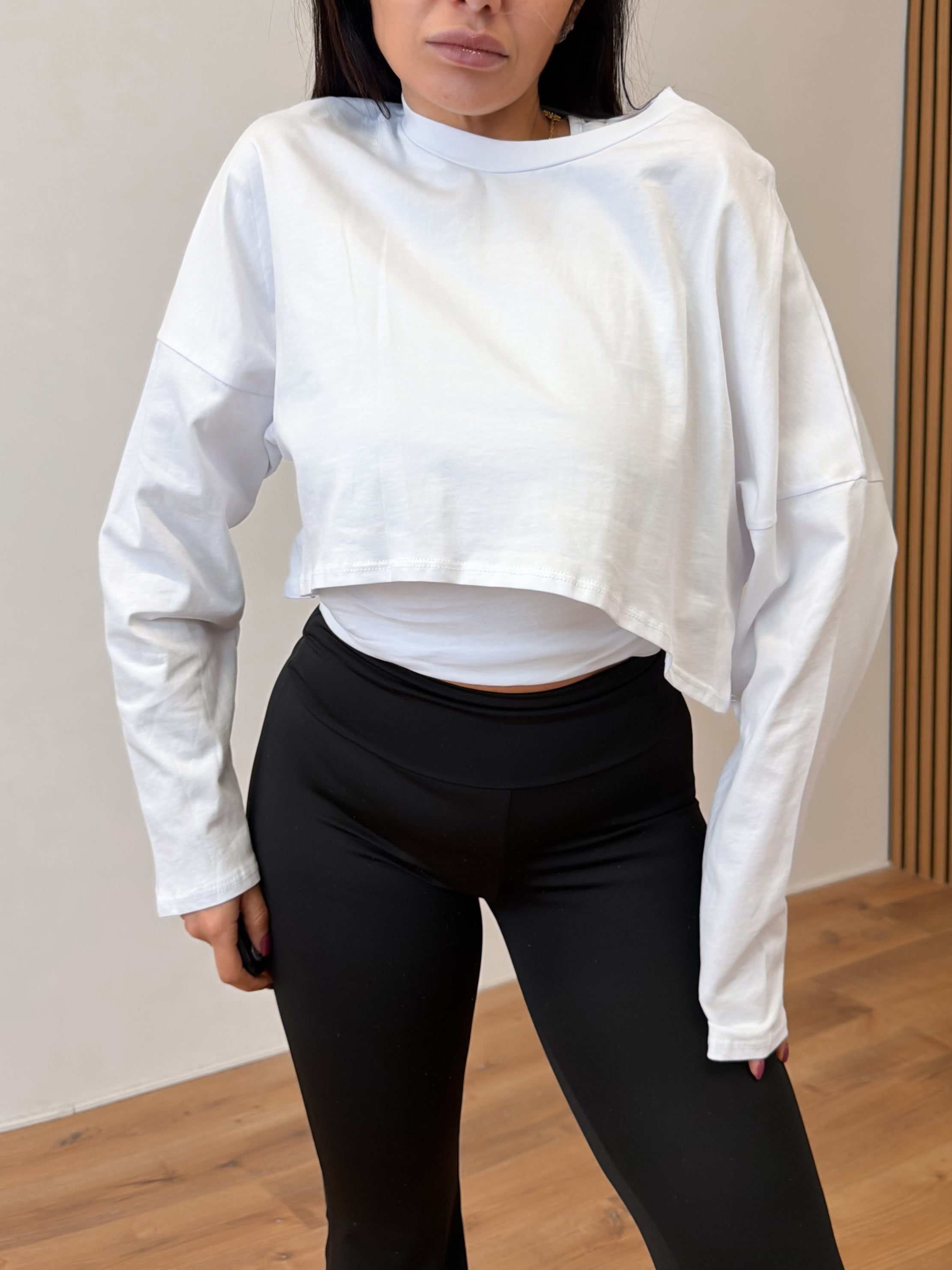 Leggings Risvolto - Nero