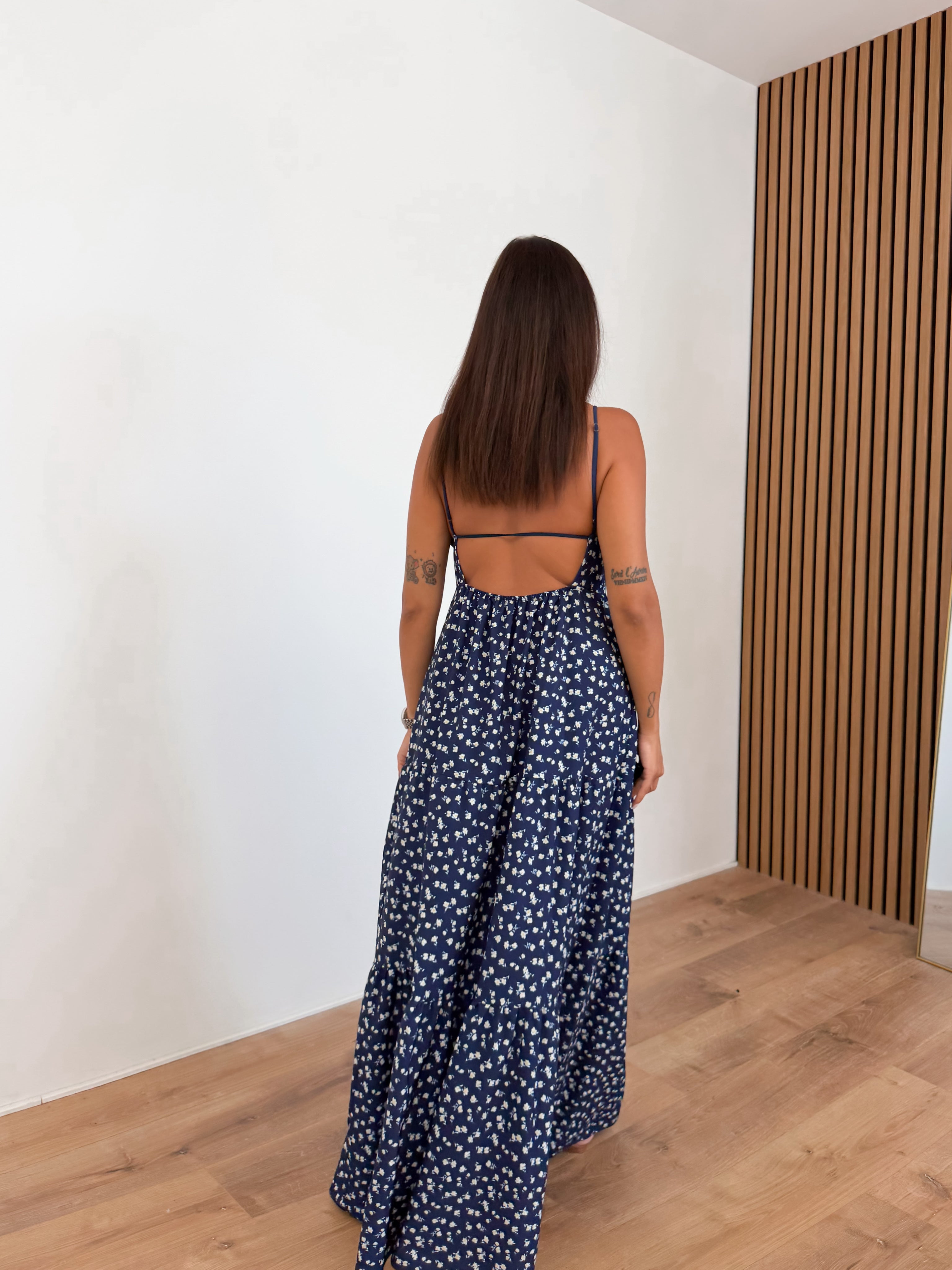 Abito Floreale - Blu