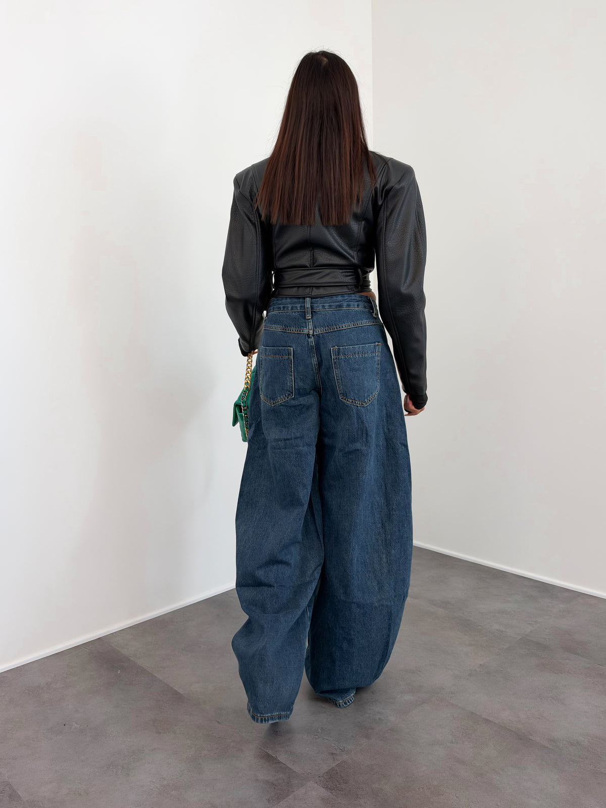 Biker Crop Just - Nero