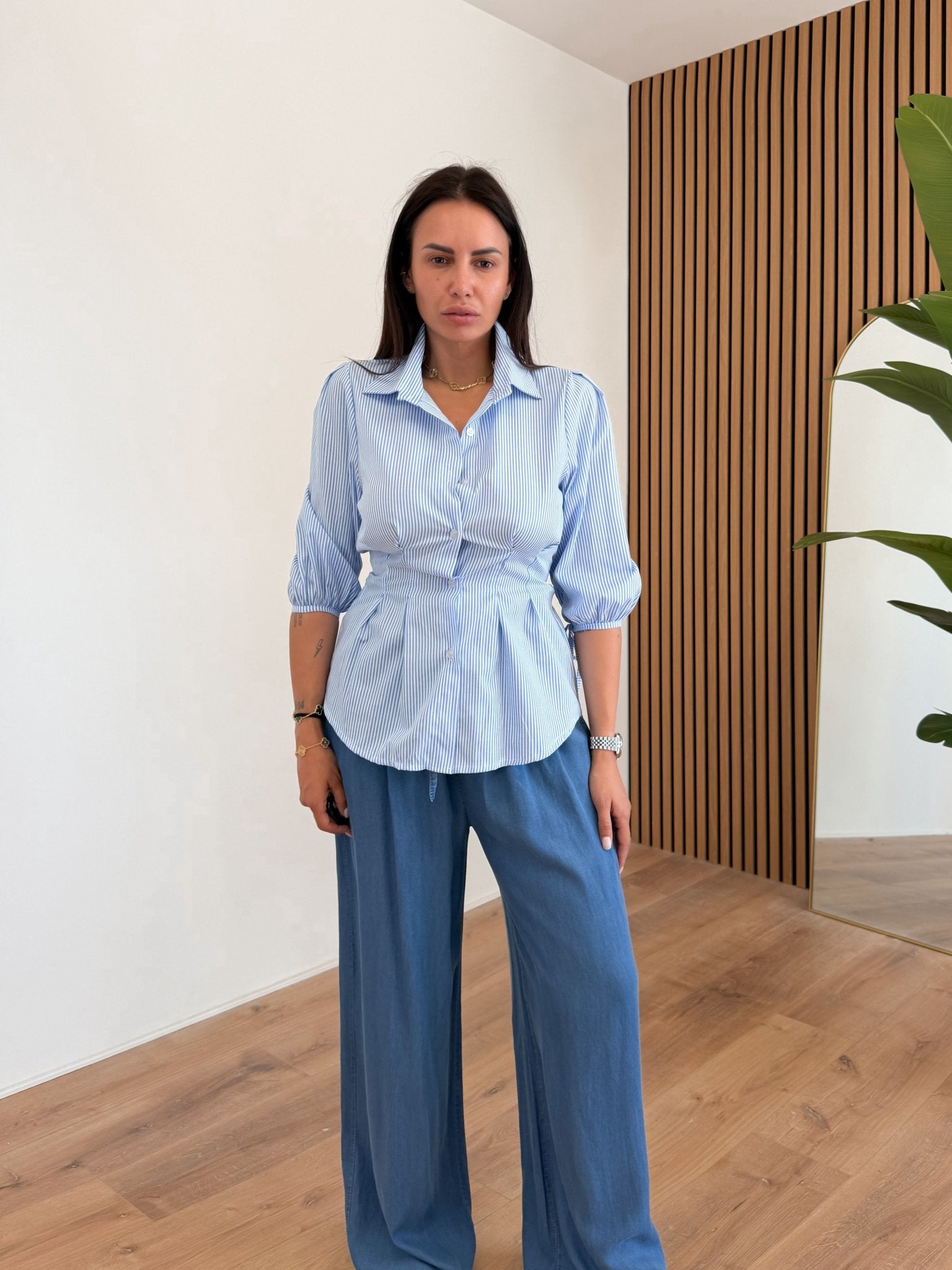 Camicia Puntovita - Celeste - SAINTH