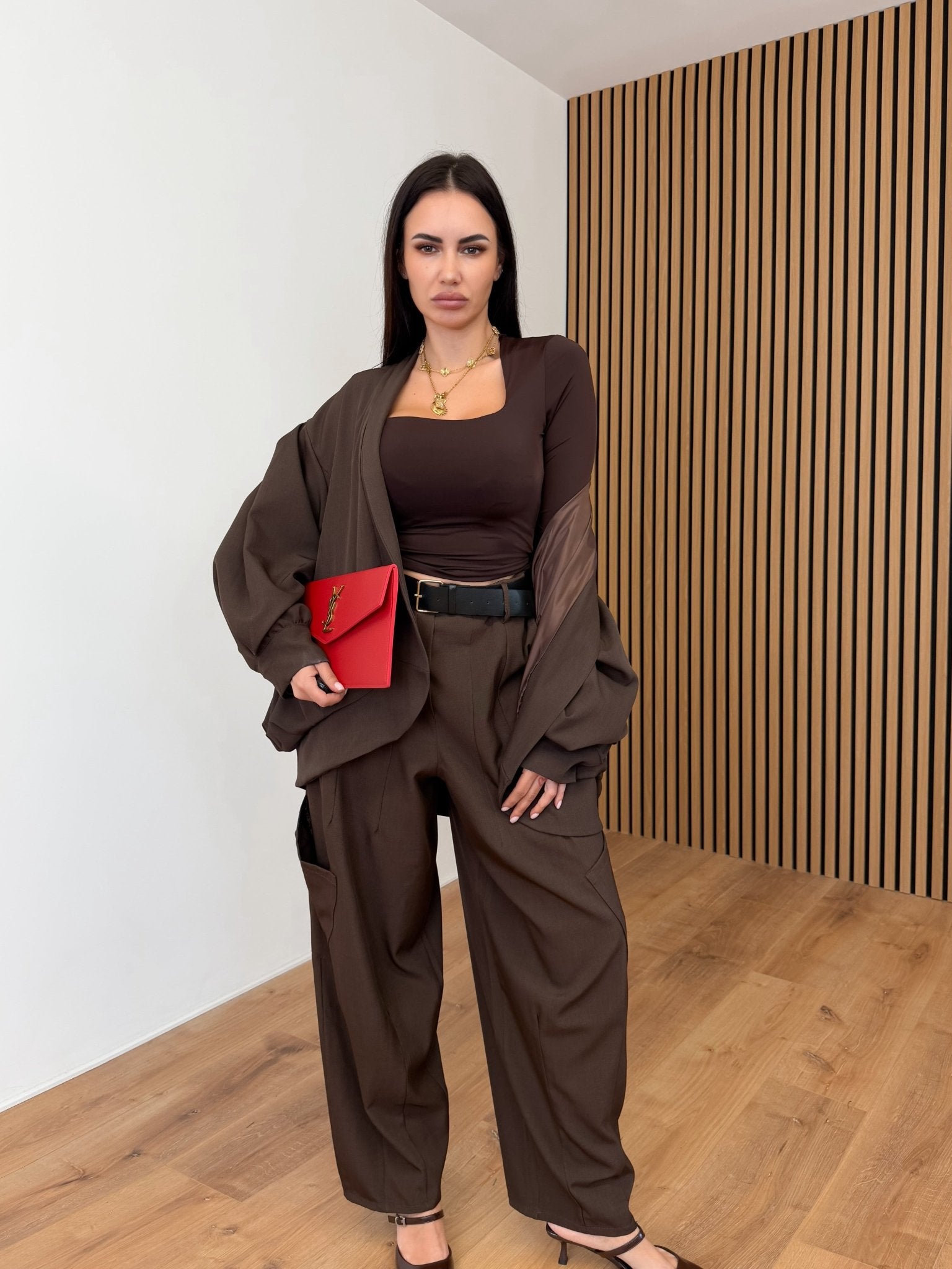 Giacca Kimono - Marrone - SAINTH