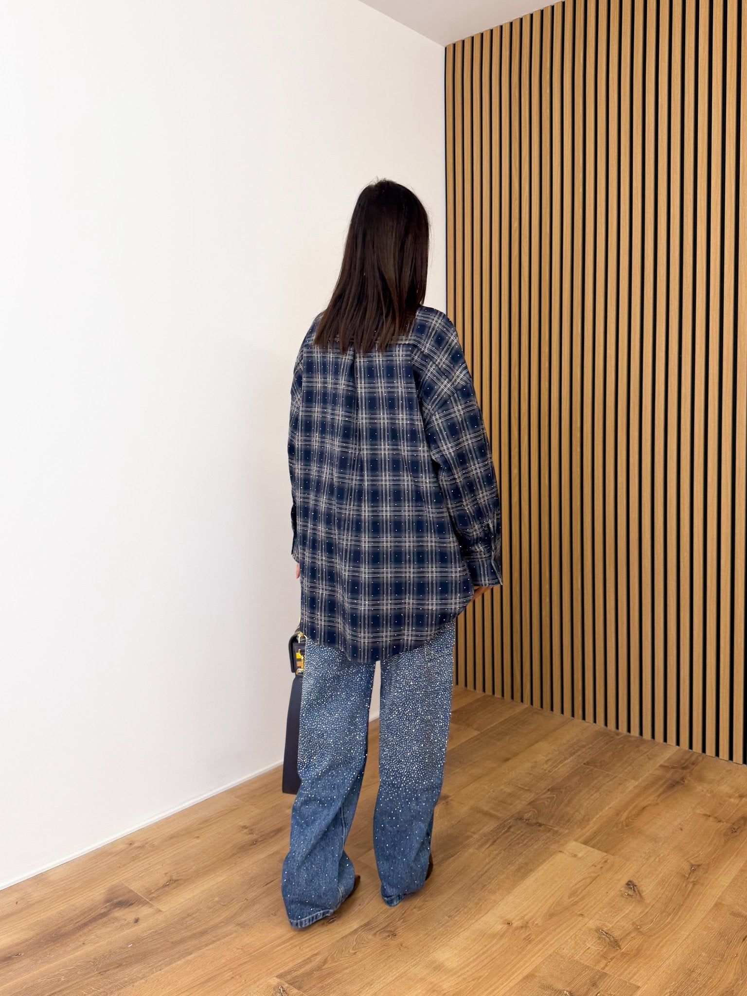 Jeans Baggy Diamonds - Denim Scuro - SAINTH