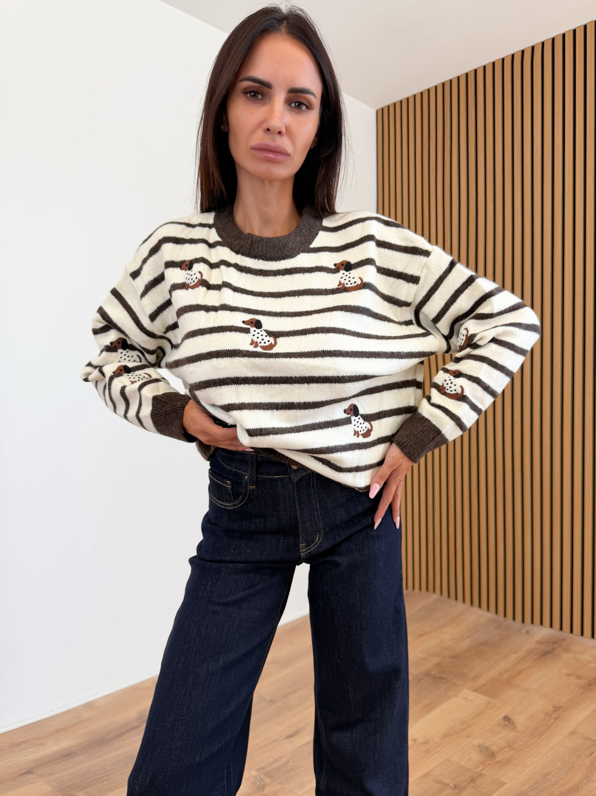 Pull Betty - Bianco Marrone