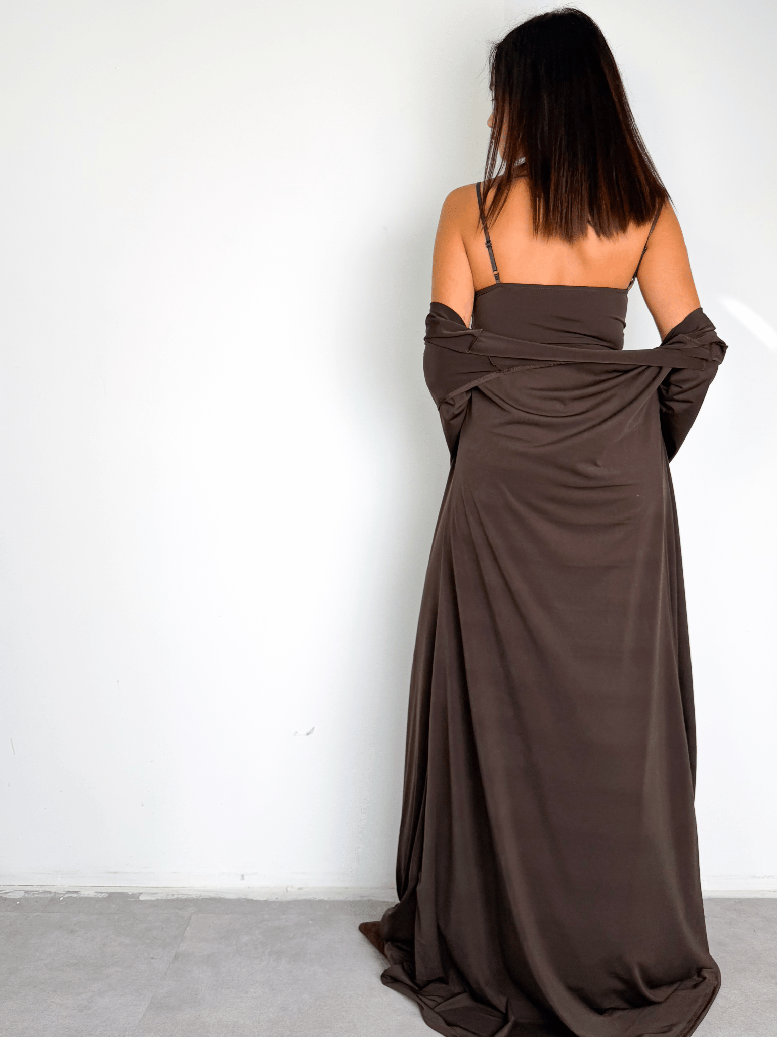 Set Abito + Cardigan - Marrone - SAINTH