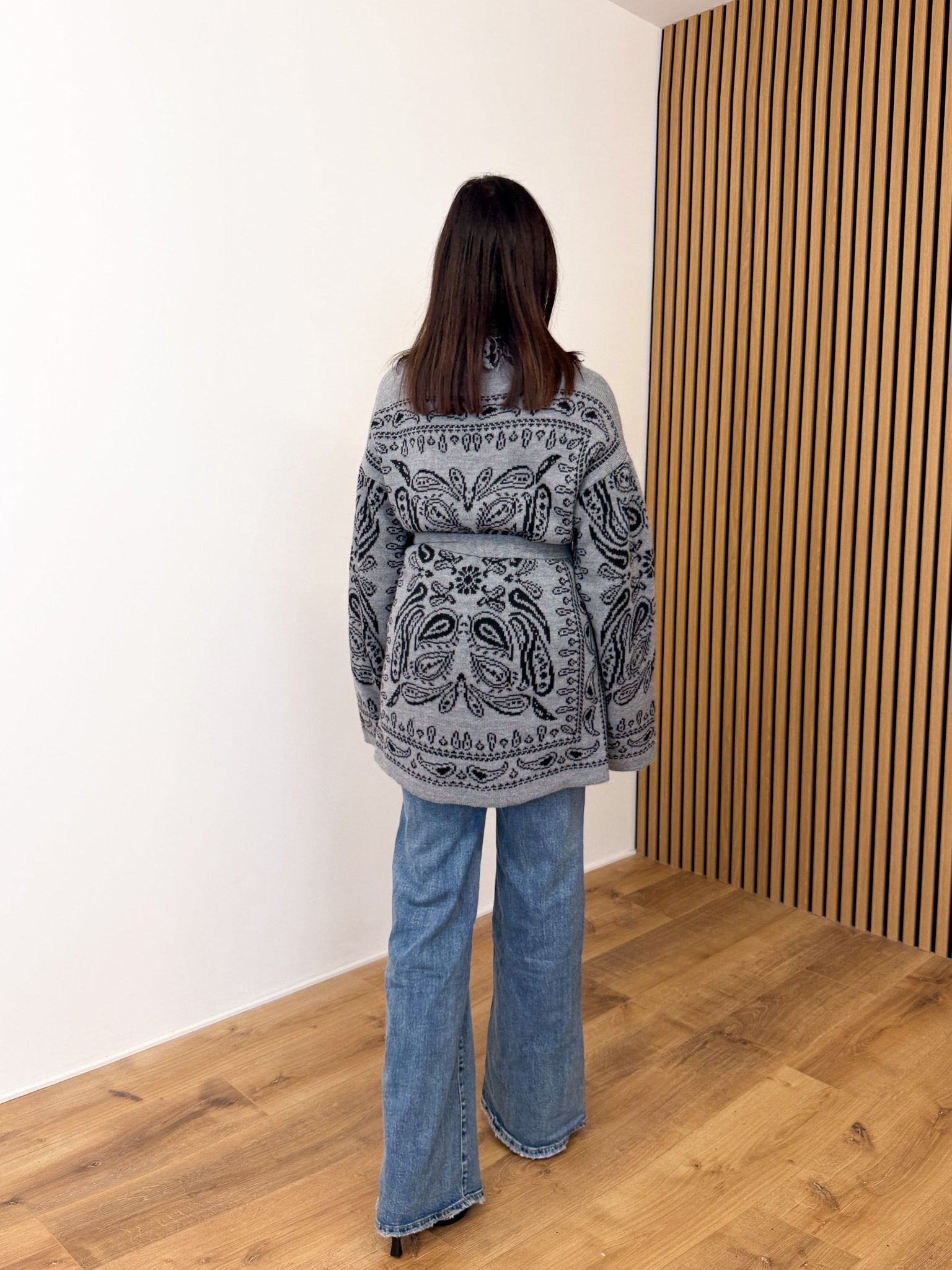 Cardigan Azteco - Grigio e Nero - SAINTH