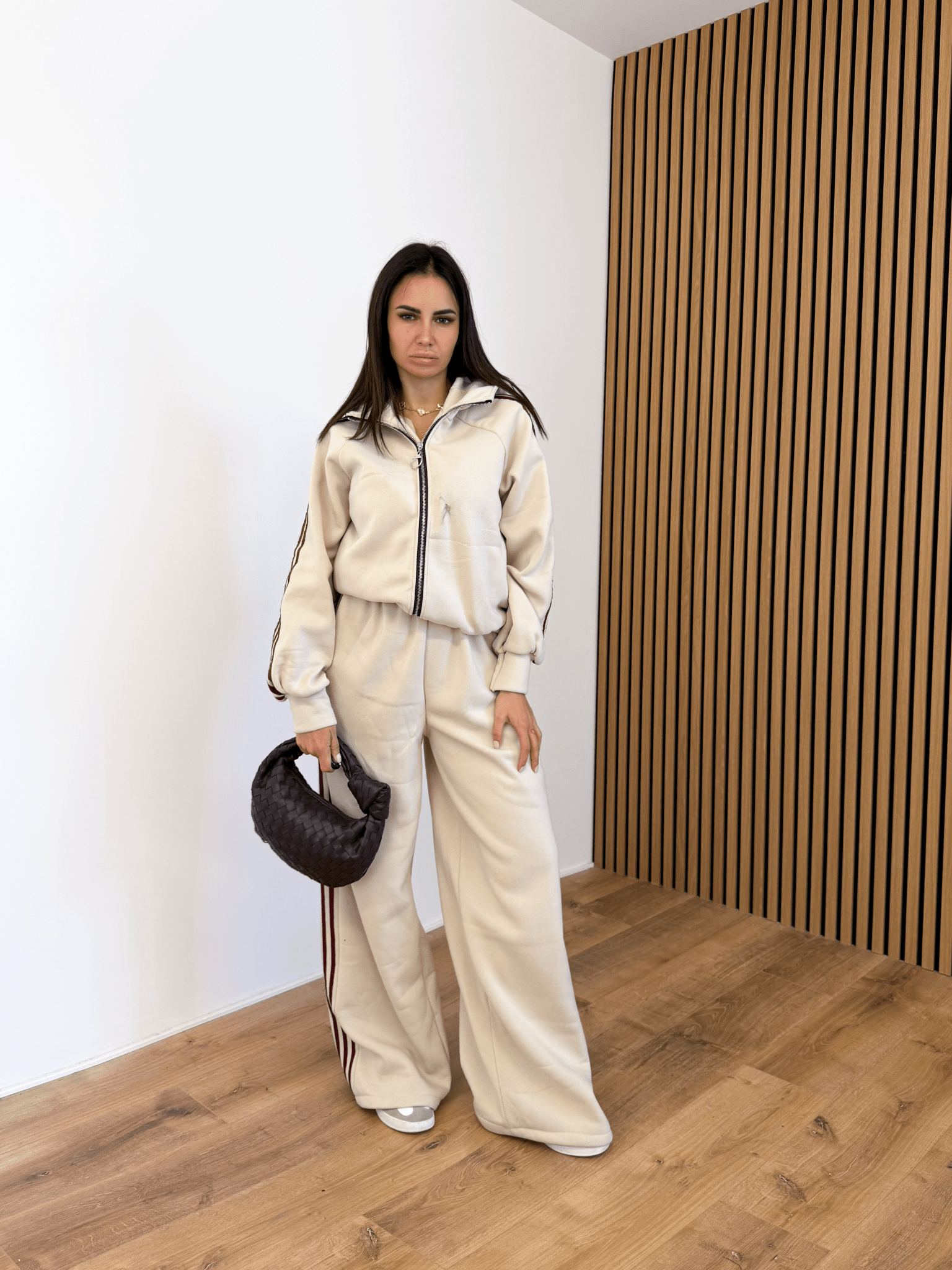 Completo Tuta Felpato - Beige e Bordeaux - SAINTH