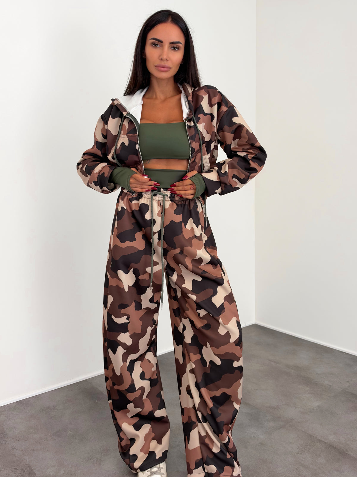 Coordinato Tris Combat - Marrone