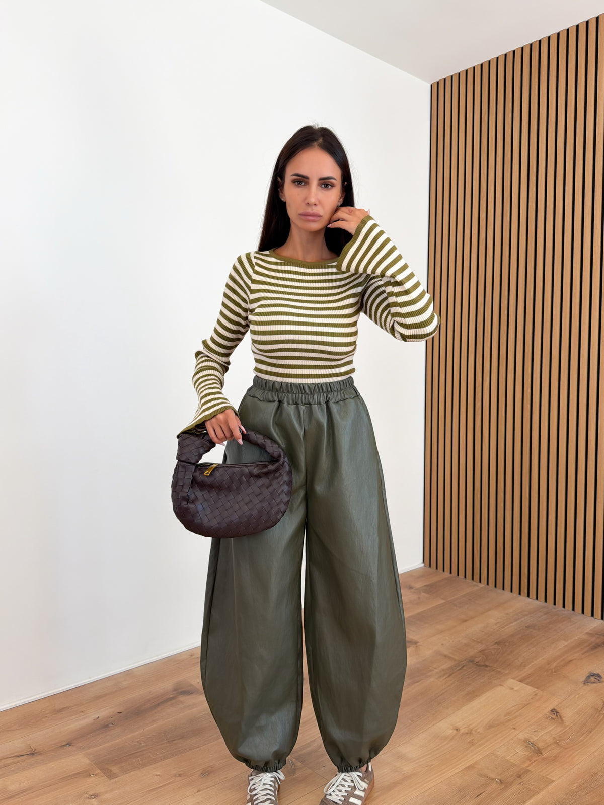 Pull Linea - Bianca Army Green