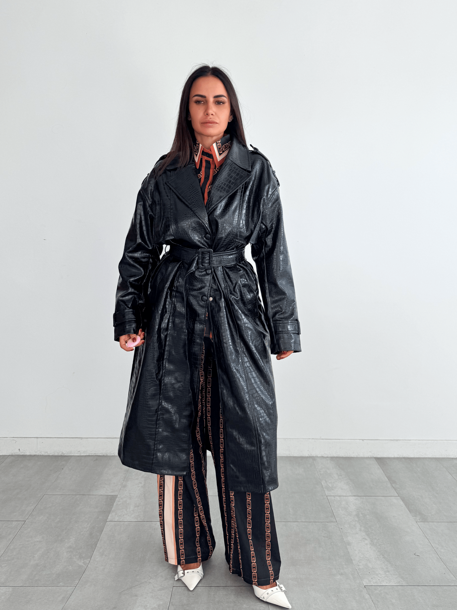 Trench Ecopelle Kobra - Nero - SAINTH