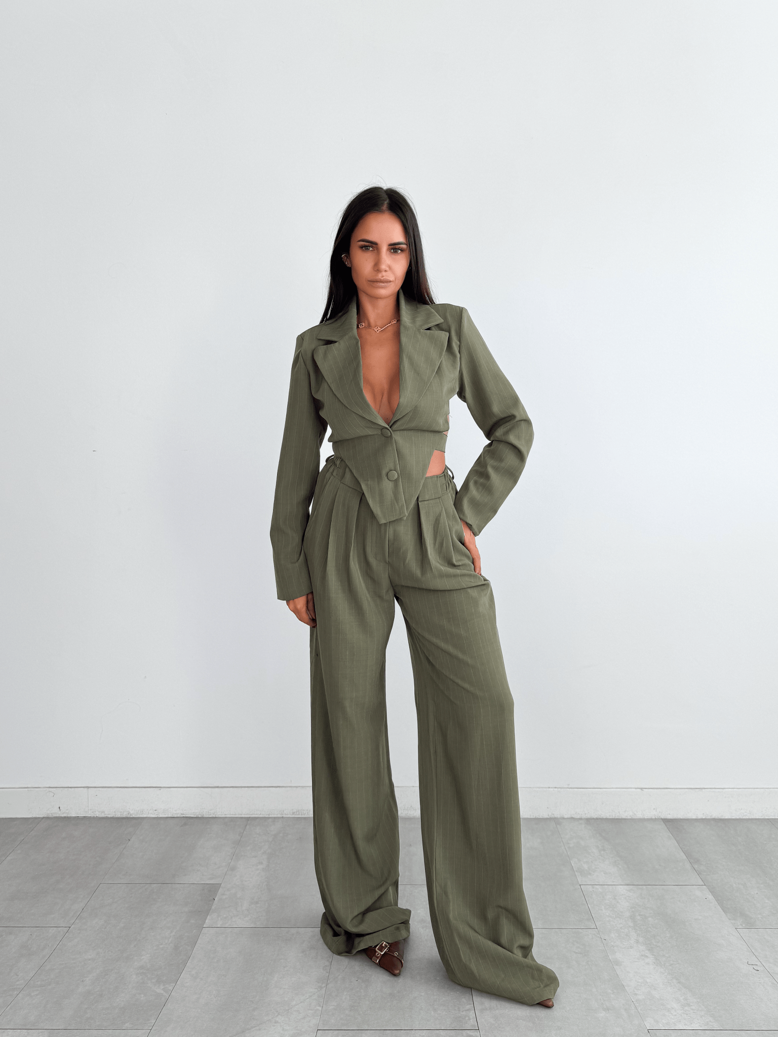 Completo Gessato - Verde - SAINTH