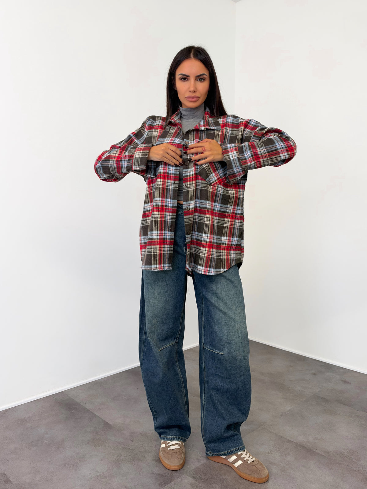 Camicia Factory - Marrone Rossa