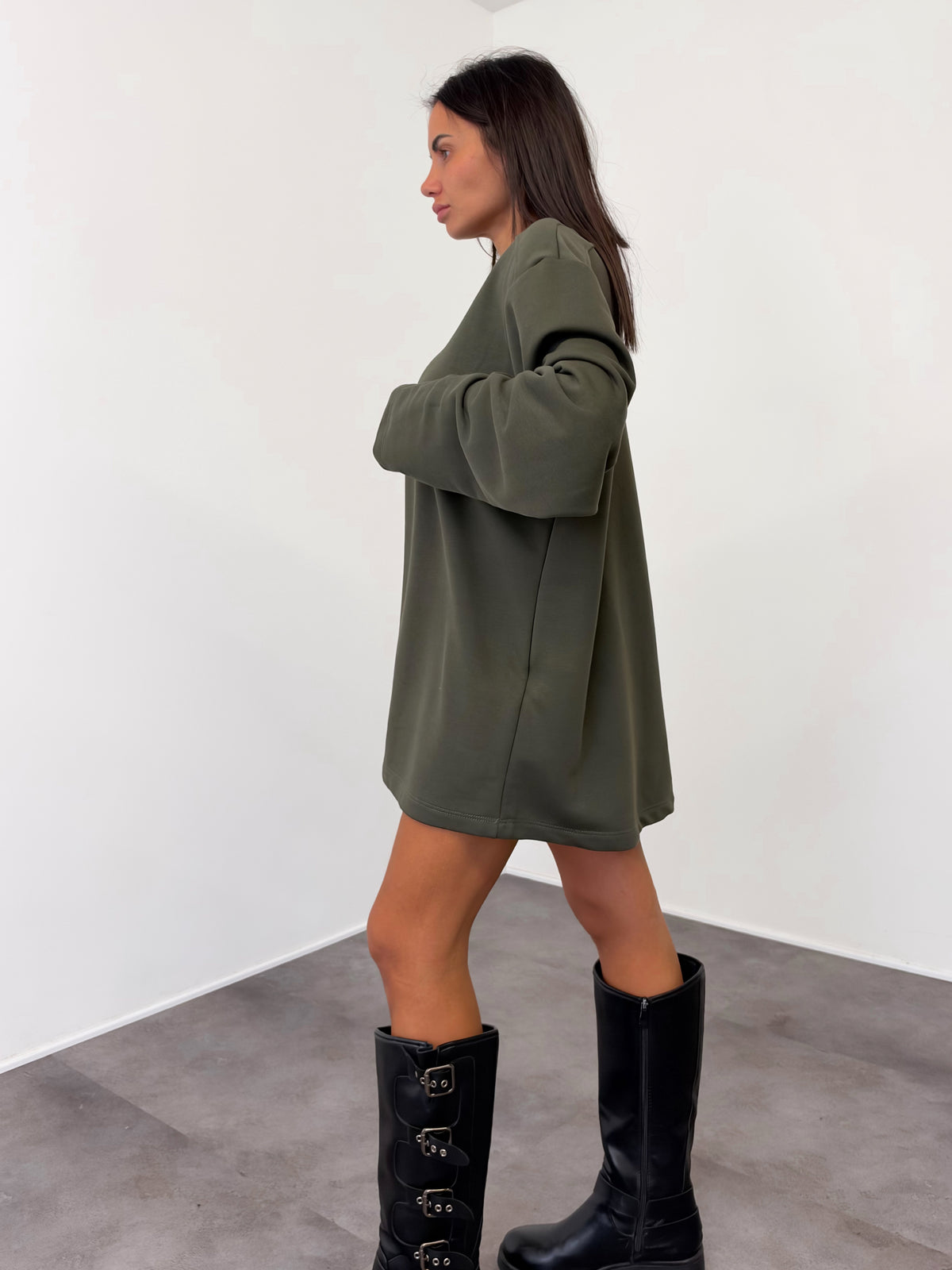 Felpa Maxi Spalla - Army Green