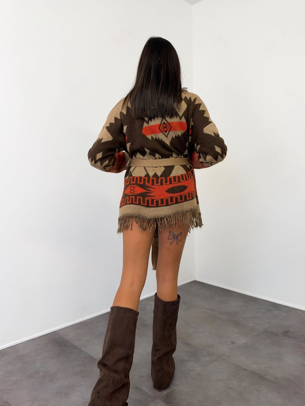 Cardigan Triangle 2.0 - Camel Arancio