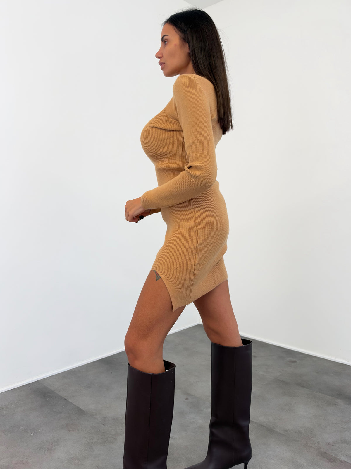 Abito Pull Spacchetto - Camel - SAINTH