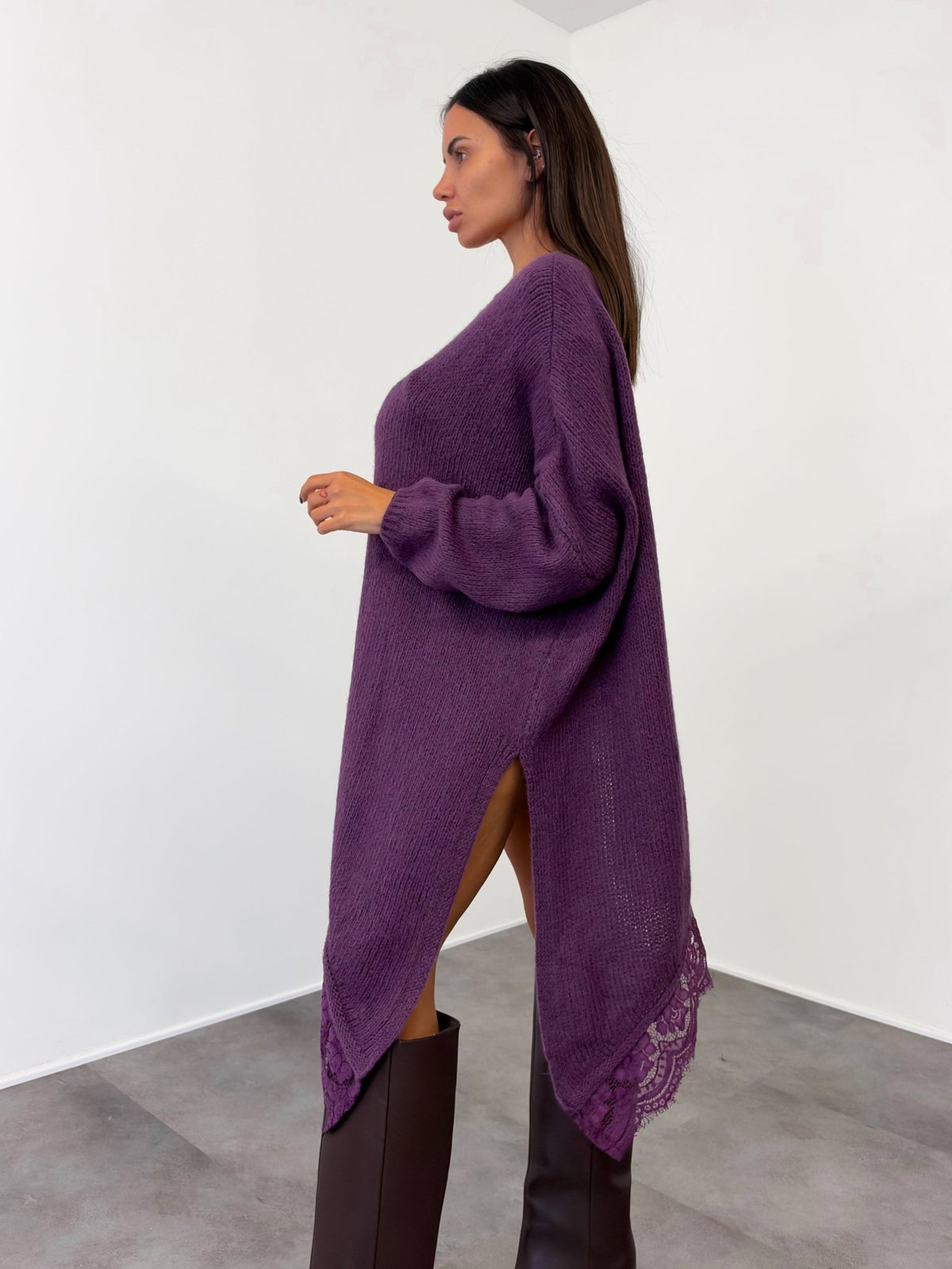 Abito Pull Vertice - Viola - SAINTH