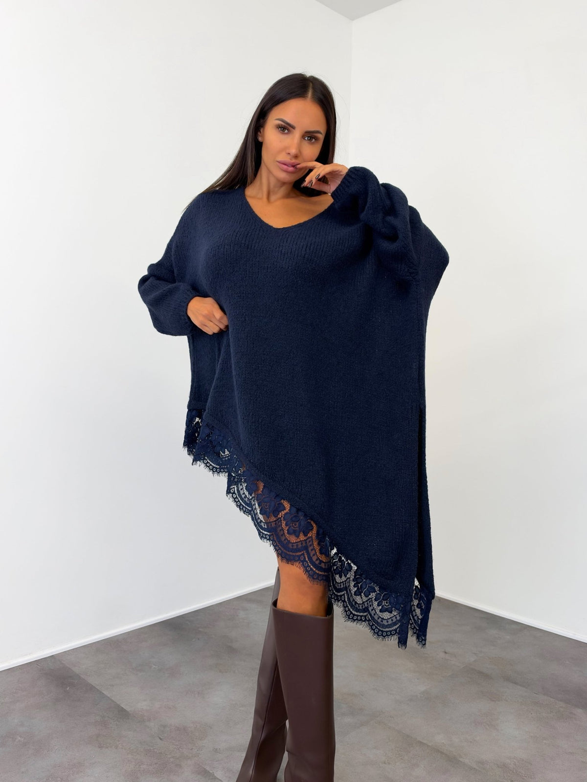 Abito Pull Vertice - Blu - SAINTH