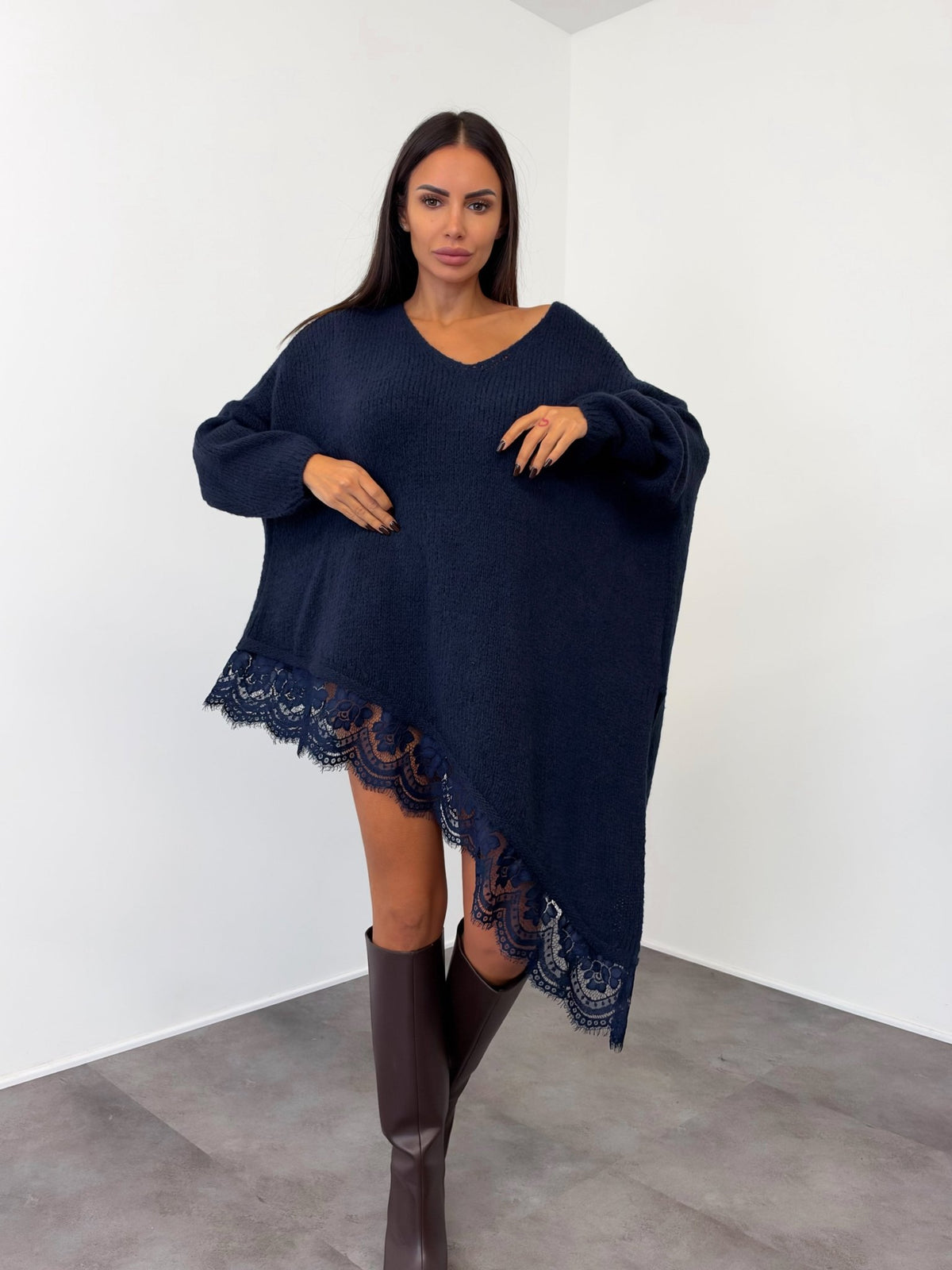 Abito Pull Vertice - Blu - SAINTH