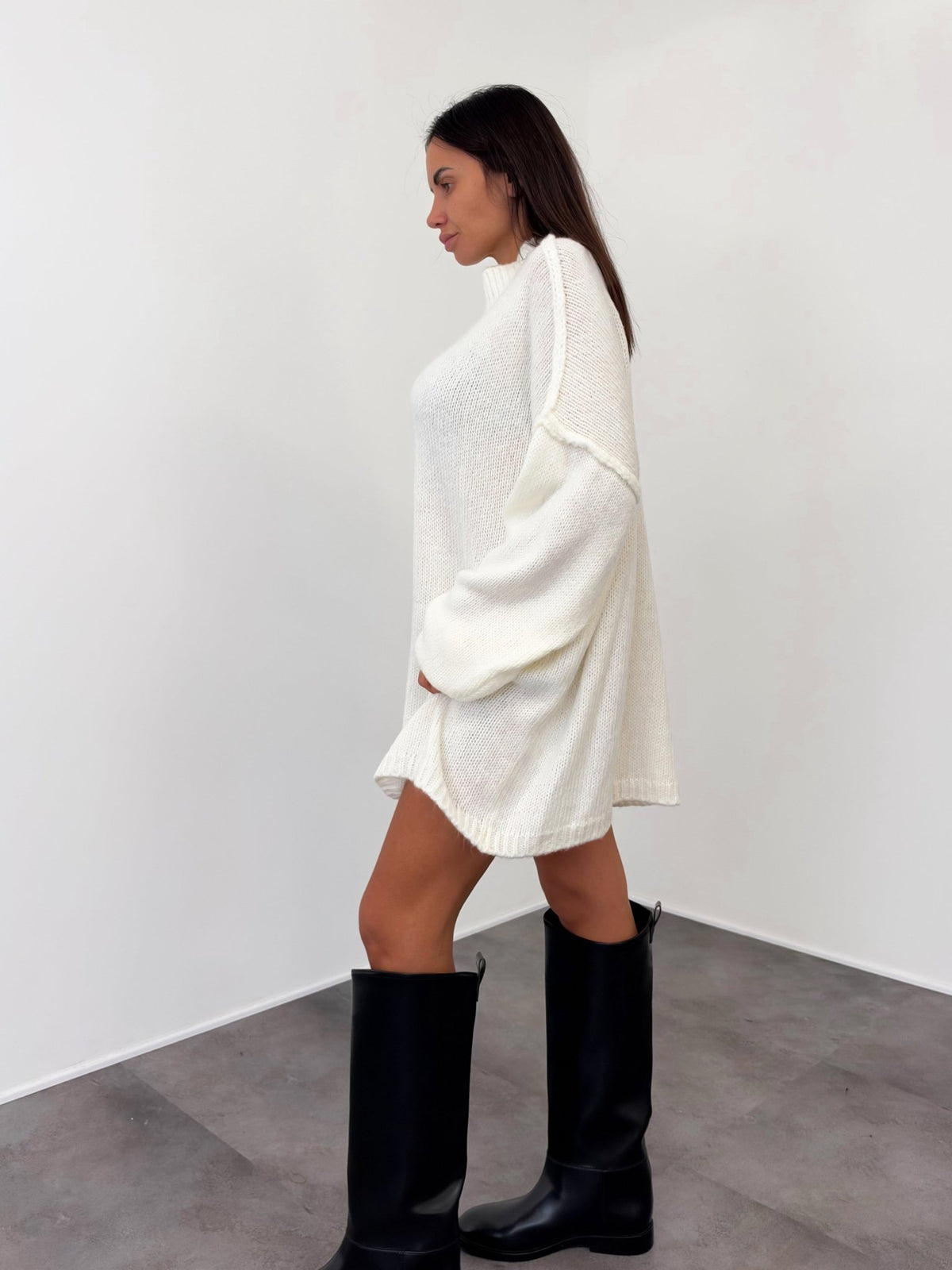 Maxi Pull Ocean - Bianco - SAINTH