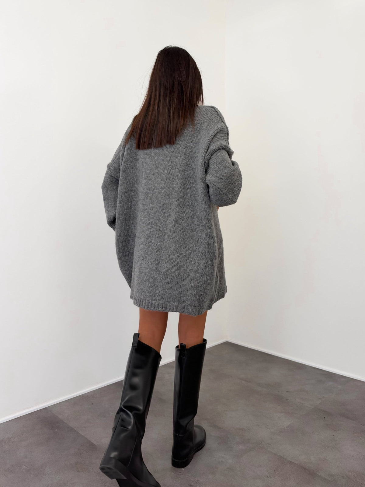Maxi Pull Ocean - Grigio Scuro - SAINTH