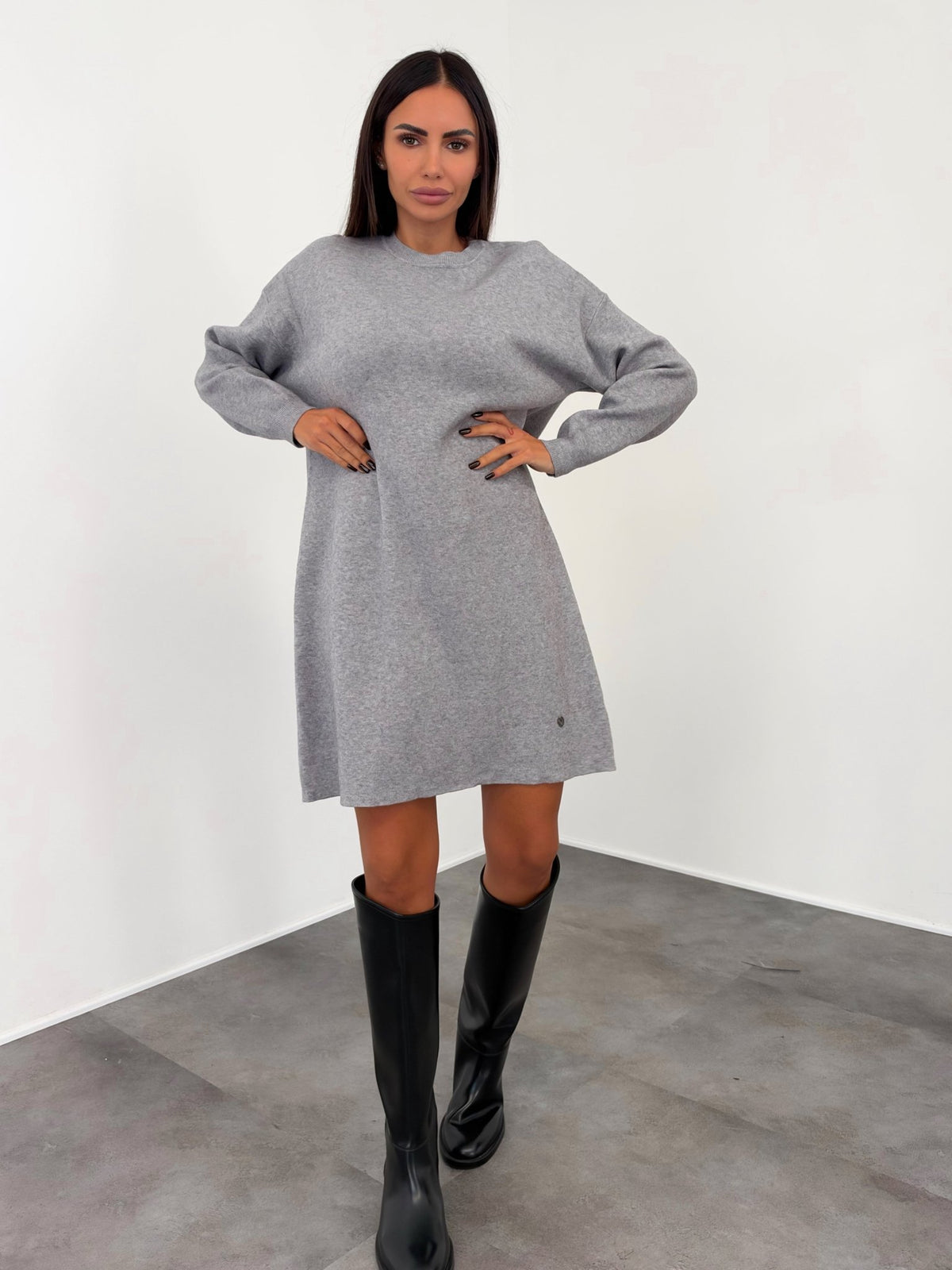 Abito Pull Margot - Grigio - SAINTH