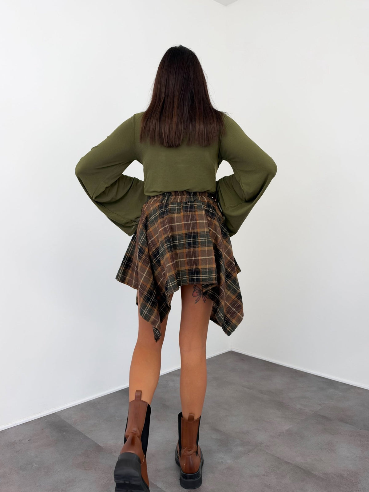 Pantagonna Check - Army Green Camel - SAINTH