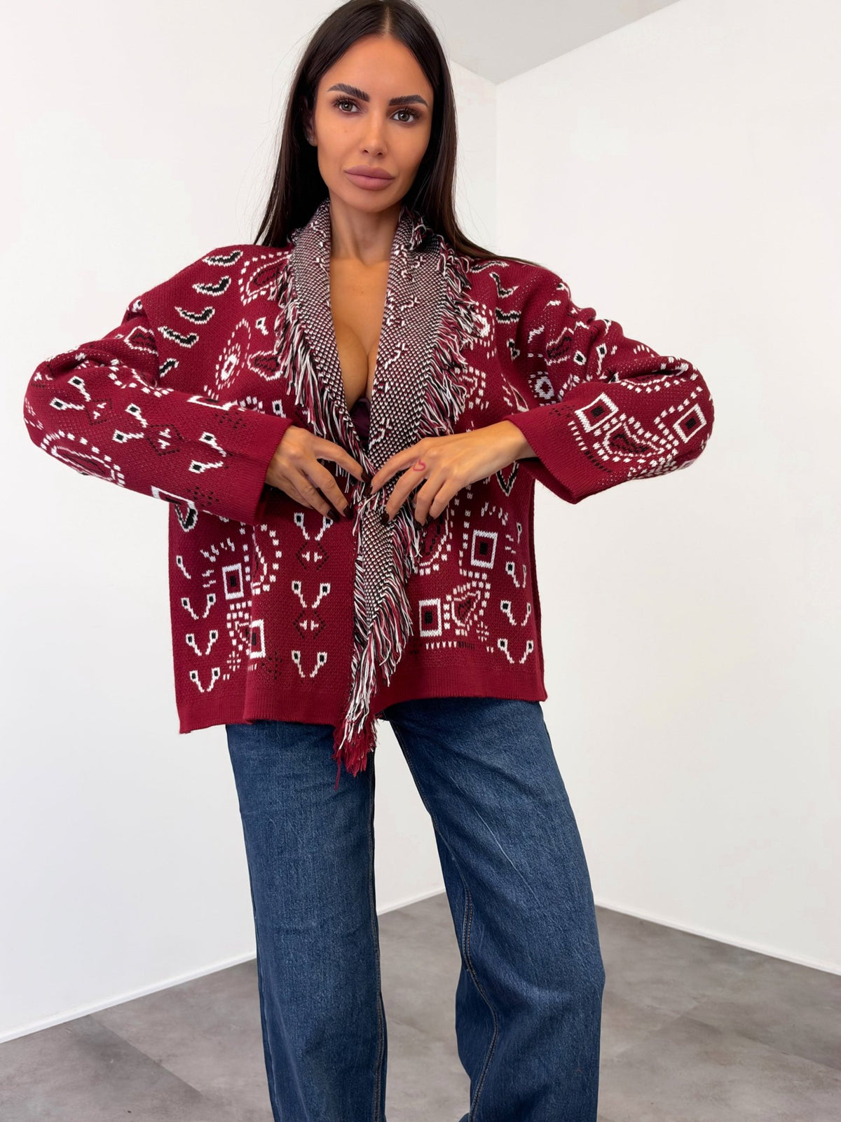 Cardigan Tribù - Bordeaux - SAINTH