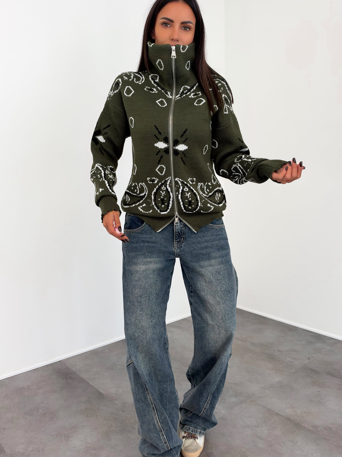 Pull Inuit - Army Green