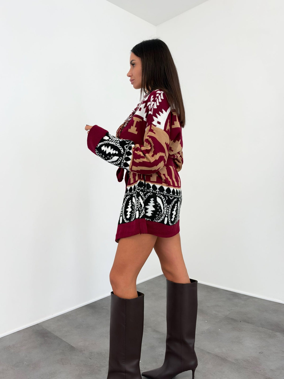 Cardigan Hindu - Bordeaux Biscotto - SAINTH