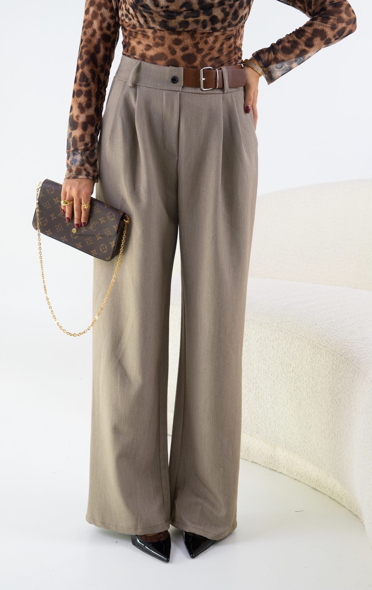 Pantalone Cinghia - Beige