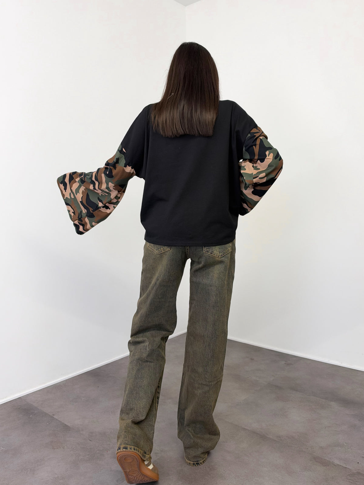 Maglia Contrasto - Nera Camouflage